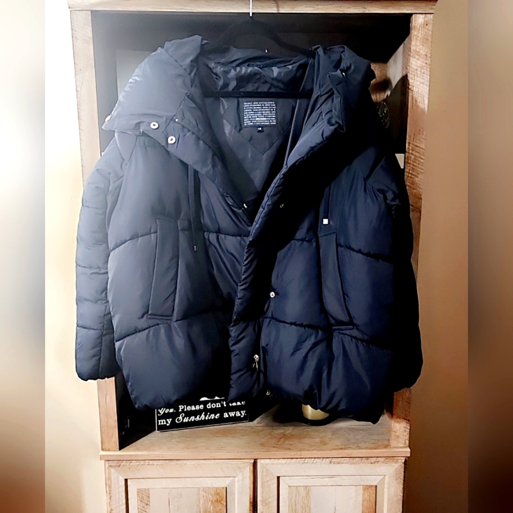 Womens Steve Madden Black Puffer Jacket Size Large
